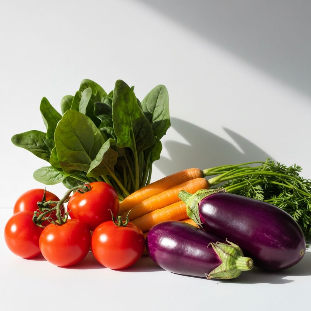 Färgglada grönsaker i naturlig sammansättning